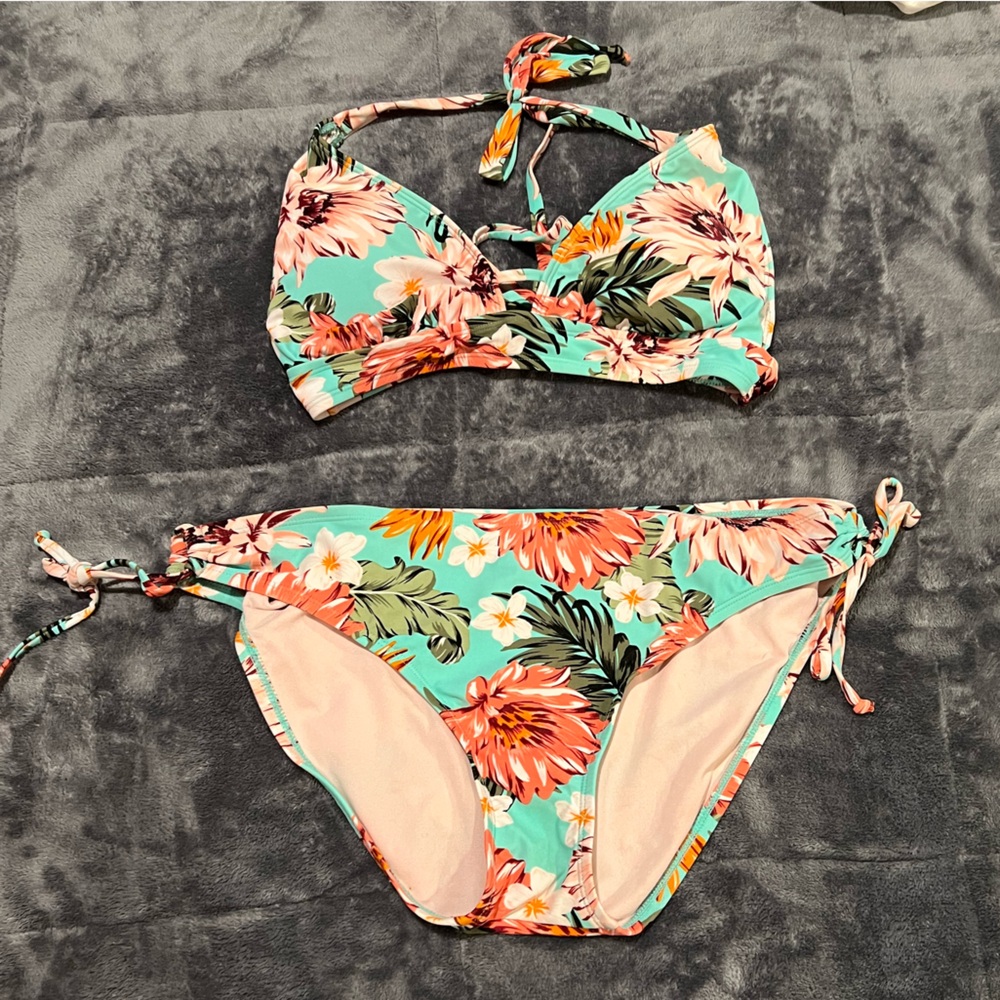 Kona Sol Blue and Pink Bikini Swimwear - Picture 4 of 4